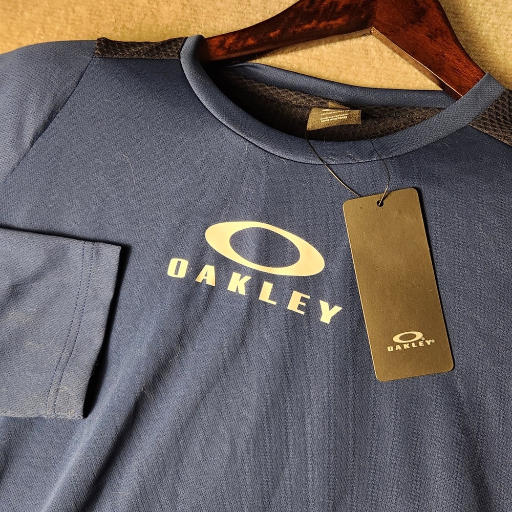 Oakley Shirt Mens XL Dark Blue Long Sleeve Enhance Crew Performance 434258 NWT